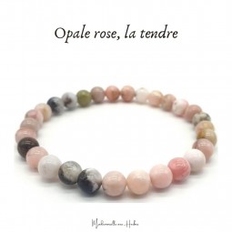 Bracelet opale rose, la tendre