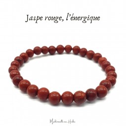 Bracelet Jaspe rouge,...
