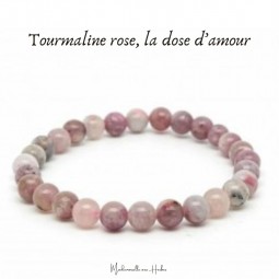 Bracelet Tourmaline rose,...