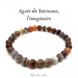 Bracelet Agate du Botswana,...