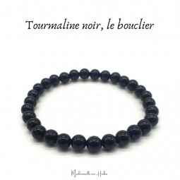 Bracelet Tourmaline noire,...