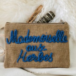 Trousse MAH en jute brodée