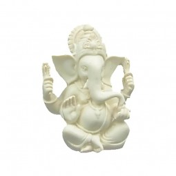 Ganesh blanc statuette