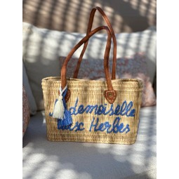 Panier en Paille Brodé •...