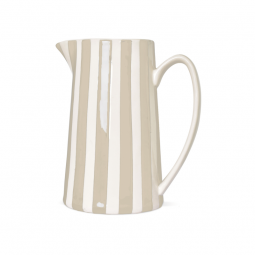 Pichet à rayures - Beige