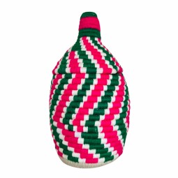 Panier Berbère – Fushia & Vert