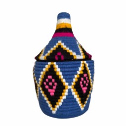 Panier Berbère – Bleu