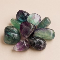 Fluorite, pierre roulée